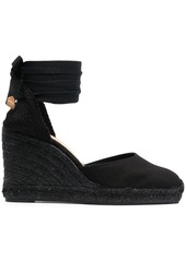 Castañer tonal wedge-heeled espadrille with ankle ties
