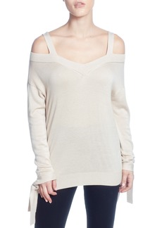 Catherine Catherine Malandrino Cold Shoulder Sweater in Oatmeal at Nordstrom