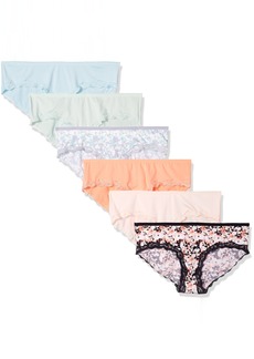 Catherine Malandrino Women's 6-Pack Sheer Micro Hipster Panties Underwear with Lace