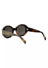 Celine 53MM Crystal-Embellished Round Sunglasses