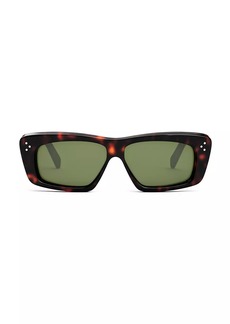 Celine Bold 3 Dots 57MM Rectangular Sunglasses
