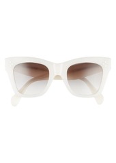 CELINE 50mm Gradient Cat Eye Sunglasses in Milky White/Brown at Nordstrom