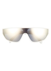 CELINE 54mm Rectangular Shield Sunglasses in Ivory /Smoke Mirror at Nordstrom