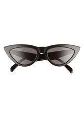 CELINE 56mm Cat Eye Sunglasses in Black/Smoke at Nordstrom