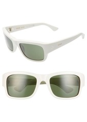 CELINE 56mm Rectangle Sunglasses in Ivory/Green at Nordstrom