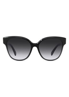 CELINE 58mm Gradient Cat Eye Sunglasses
