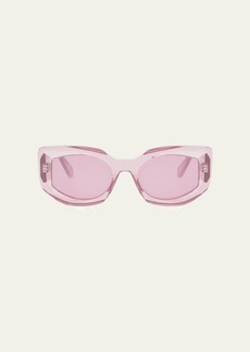 Celine Beveled Semi-Transparent Acetate Cat-Eye Sunglasses