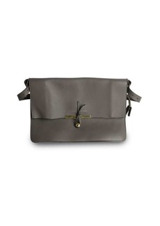 Celine Blade Clasp Bag In Grey Leather