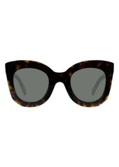 CELINE Bold 3 Dots 47mm Butterfly Sunglasses
