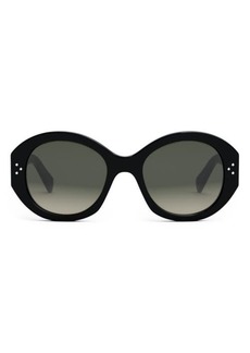 CELINE Bold 3 Dots 53mm Polarized Gradient Round Sunglasses