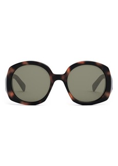 CELINE Bold 3 Dots 53mm Round Sunglasses