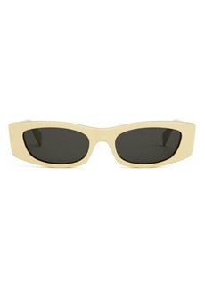 CELINE Bold 3 Dots 55mm Rectangular Sunglasses