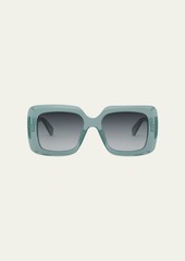 Celine Bold 3 Dots Acetate Square Sunglasses