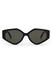 CELINE Bold 3 Dots 57mm Geometric Sunglasses