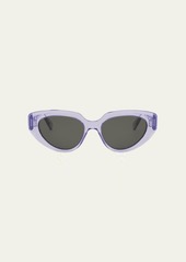 Celine Bold 3 Dots Purple Acetate Cat-Eye Sunglasses