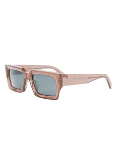 Celine Bold 3 Dots Rectangular Sunglasses, 54mm