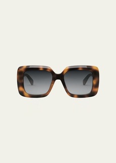Celine Bold Three-Dot Acetate Square Sunglasses