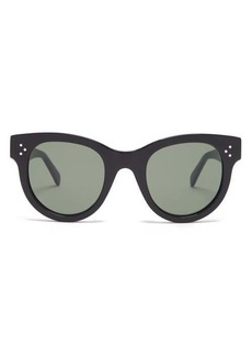 Celine Eyewear - Round Acetate Sunglasses - Womens - Black
