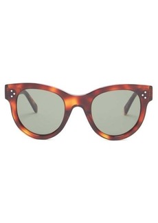 Celine Eyewear - Round Acetate Sunglasses - Womens - Tortoiseshell