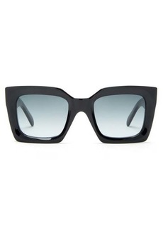 Celine Eyewear - Oversized Square Acetate Sunglasses - Womens - Black