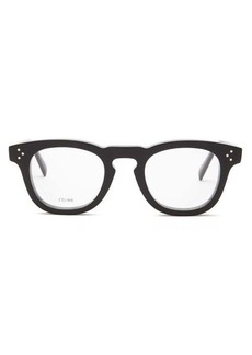 Celine Eyewear - Round-frame Acetate Glasses - Womens - Black