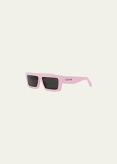 Celine Flat-Top Acetate Rectangle Sunglasses