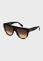 Celine Flattop Two-Tone Shield Sunglasses