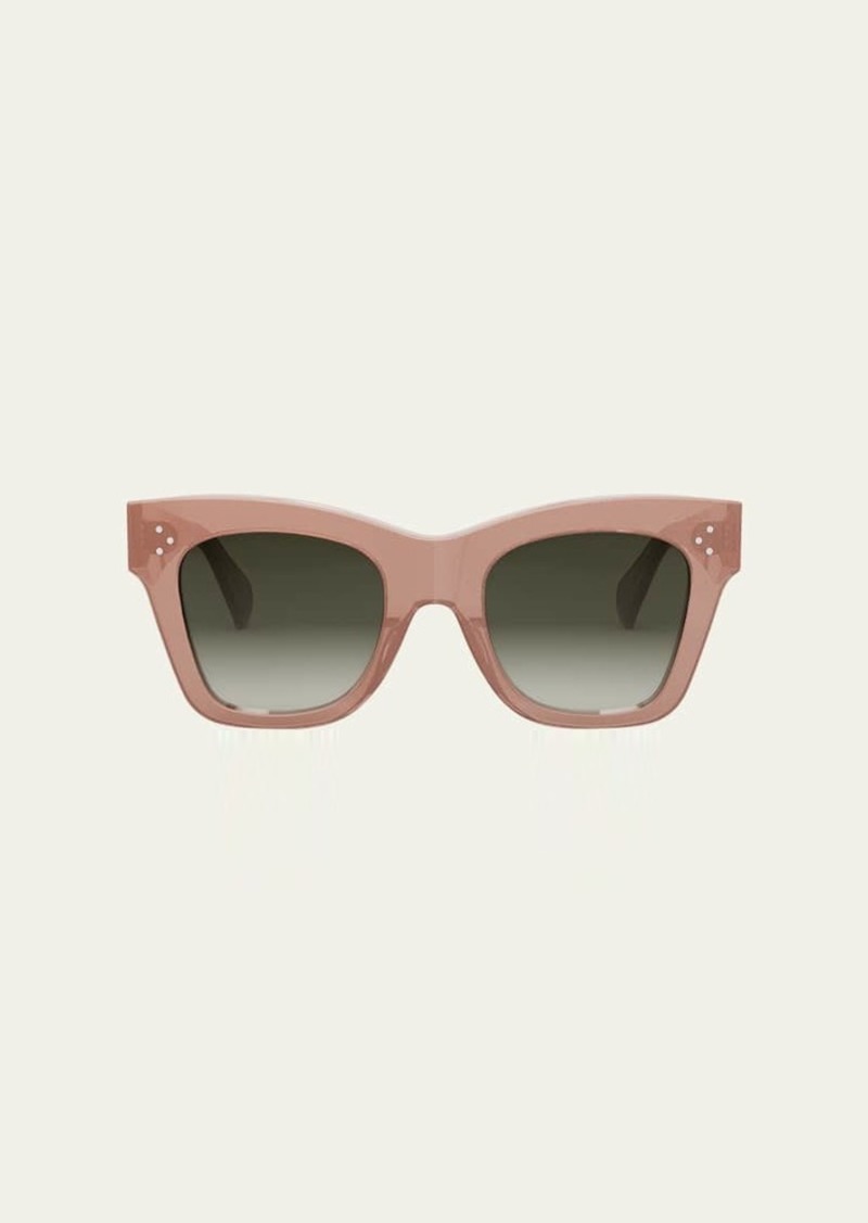 Celine Glittery Bold Acetate Cat-Eye Sunglasses