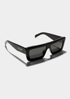 Celine Logo Rectangle Acetate Sunglasses