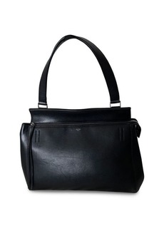 Celine Medium Edge Handbag In Black Calfskin Leather