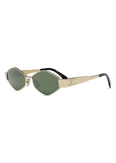 Celine Metal Triomphe Geometric Sunglasses, 54mm