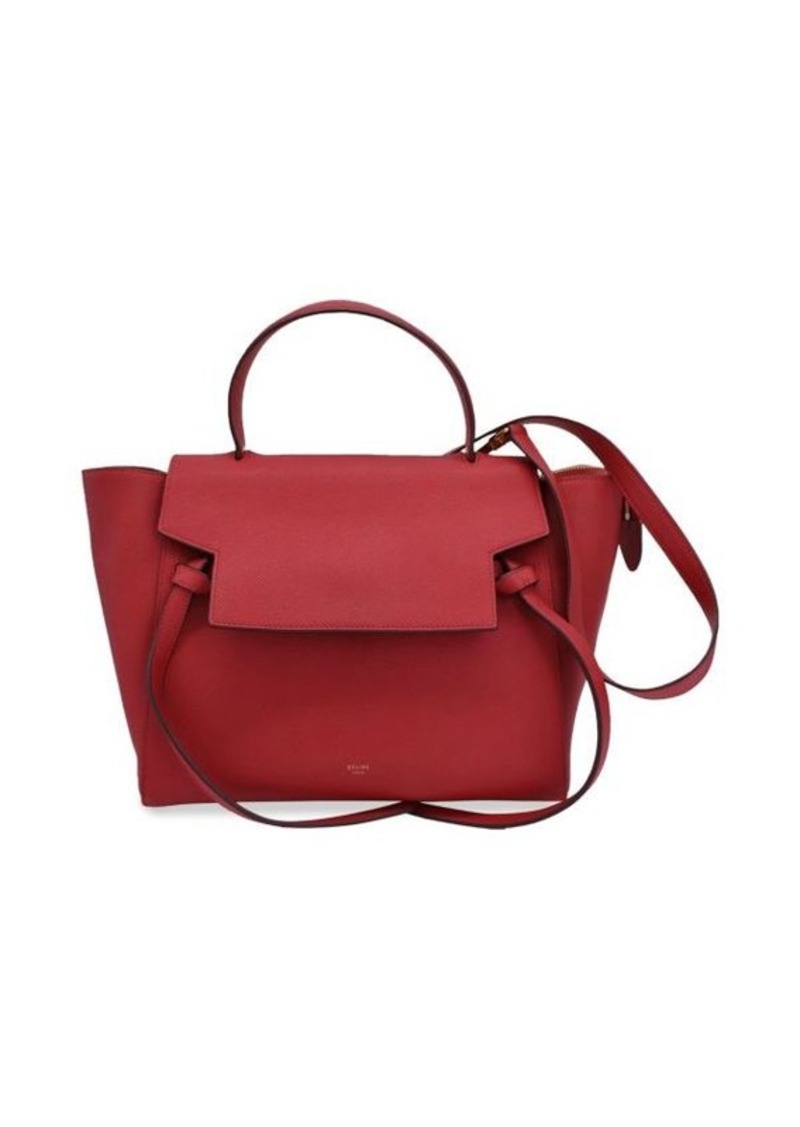 Celine Mini Belt Bag In Red Calfskin Leather