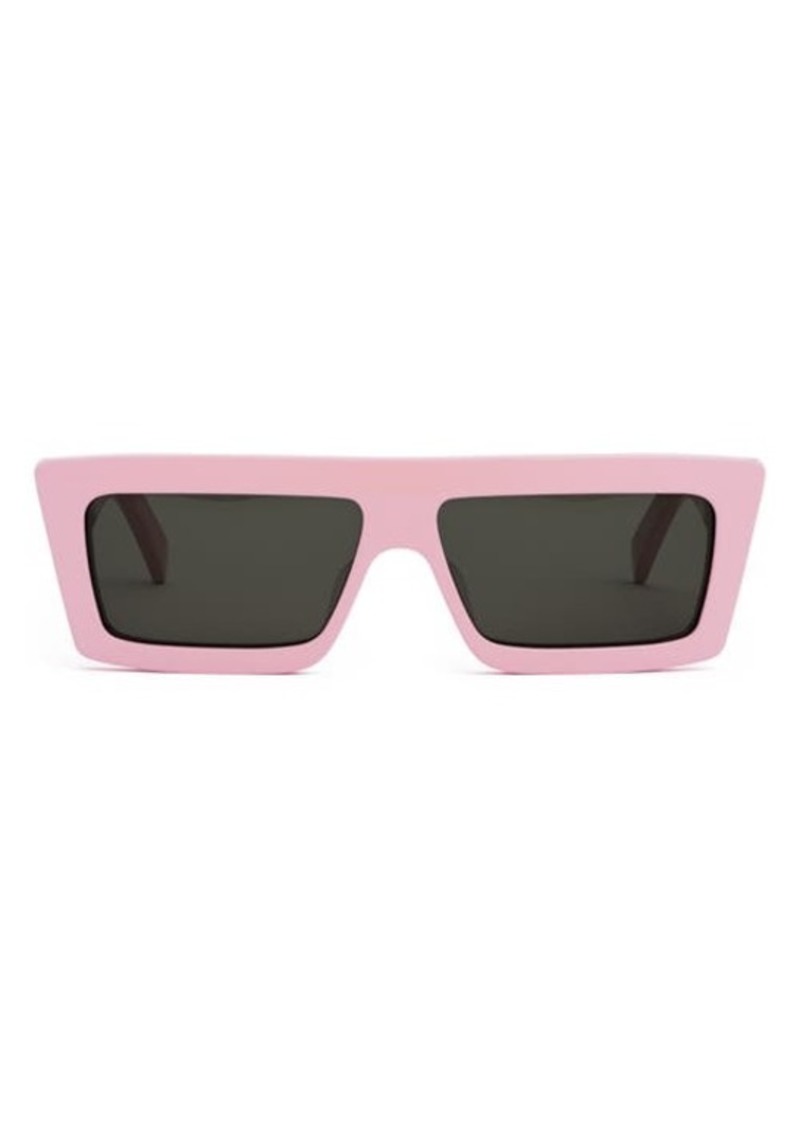 CELINE Monochroms 57mm Rectangular Sunglasses