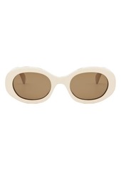 CELINE Triomphe 52mm Oval Sunglasses