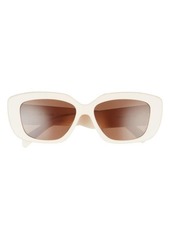 CELINE Triomphe 55mm Rectangular Sunglasses