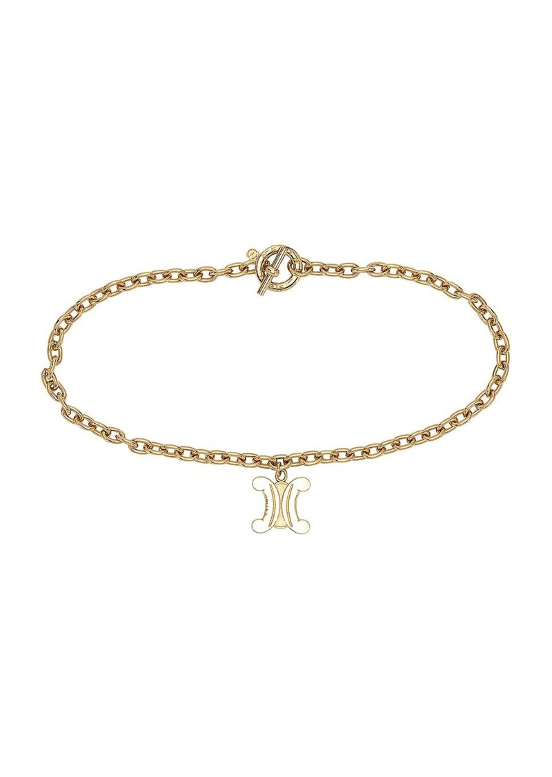 Celine Triomphe Logo Chain Necklace