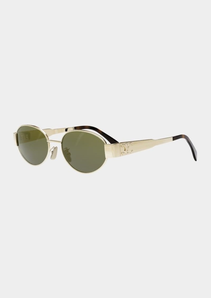 Celine Triomphe Oval Metal Sunglasses