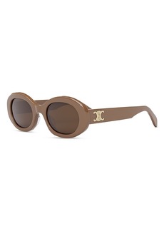 Celine Triomphe Oval Sunglasses, 52mm