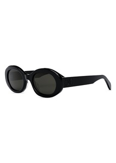 Celine Triomphe Oval Sunglasses, 52mm