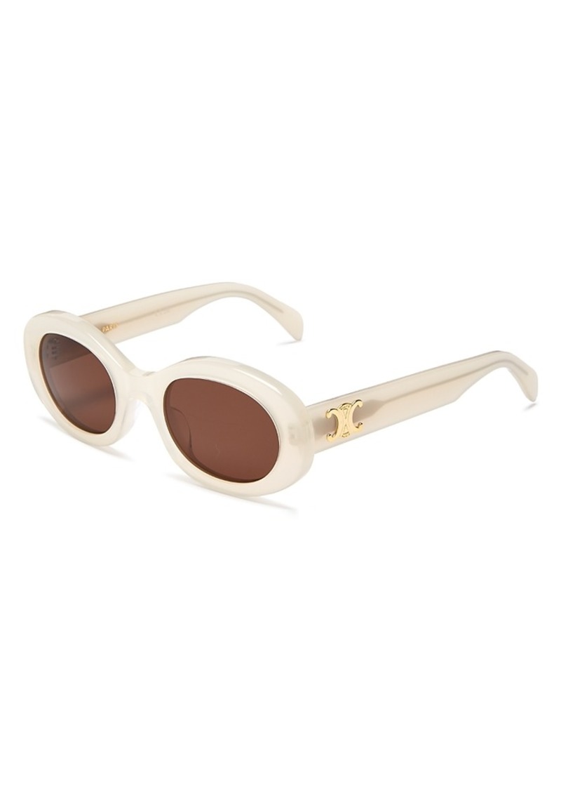 Celine Triomphe Oval Sunglasses, 52mm