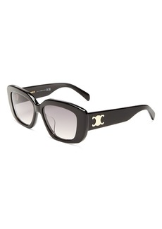 Celine Triomphe Rectangular Sunglasses, 55mm