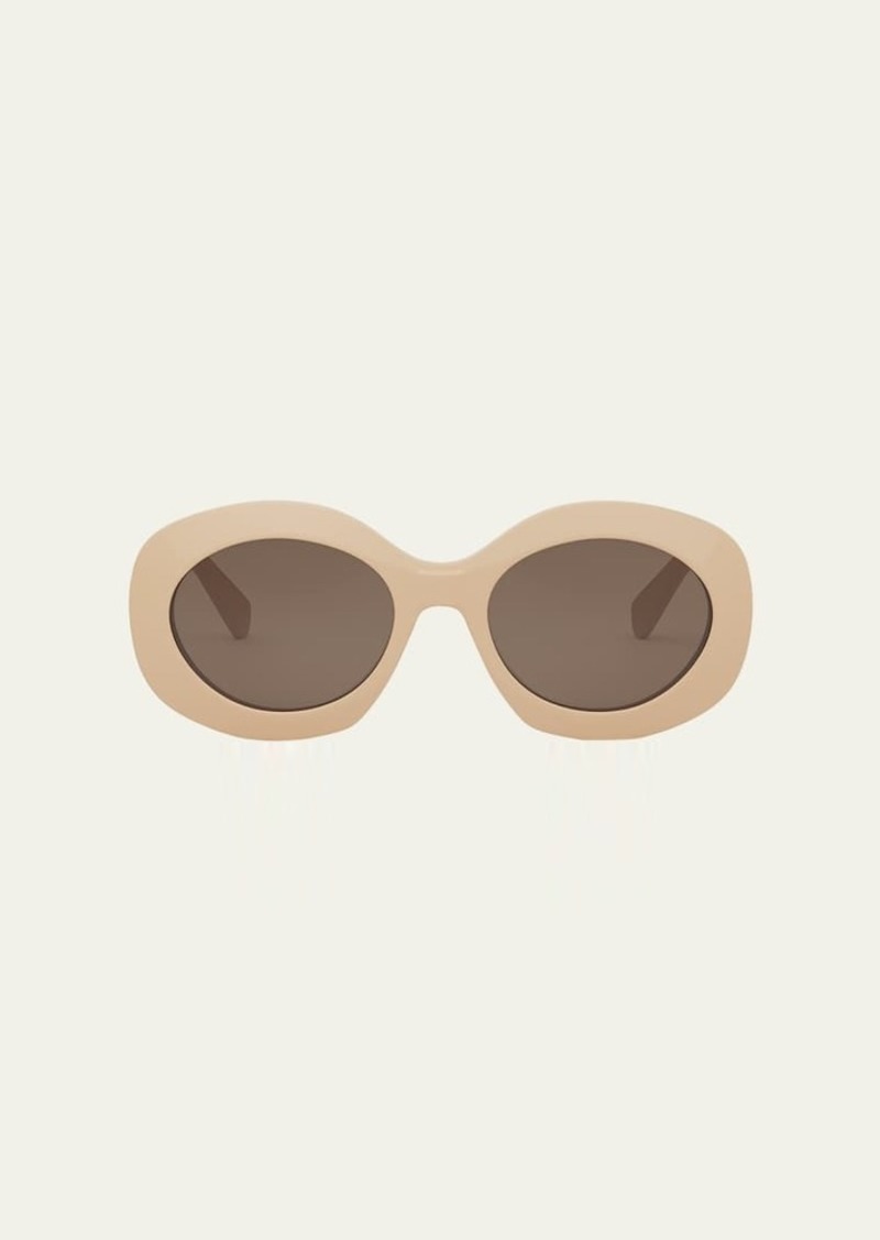 Celine Triomphe Round Acetate Sunglasses