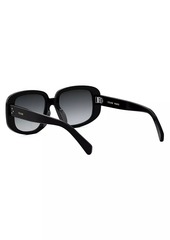 Celine Three Dots 55MM Geometric Sunglasses