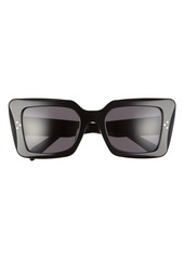 CELINE 54mm Cat Eye Sunglasses in Shiny Black/Smoke at Nordstrom