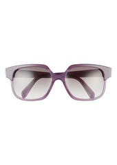 CELINE 59mm Gradient Rectangle Sunglasses in Opaline Violet/Grey at Nordstrom
