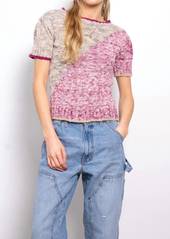 Central Park West Aubree Top In Oatmeal/berry
