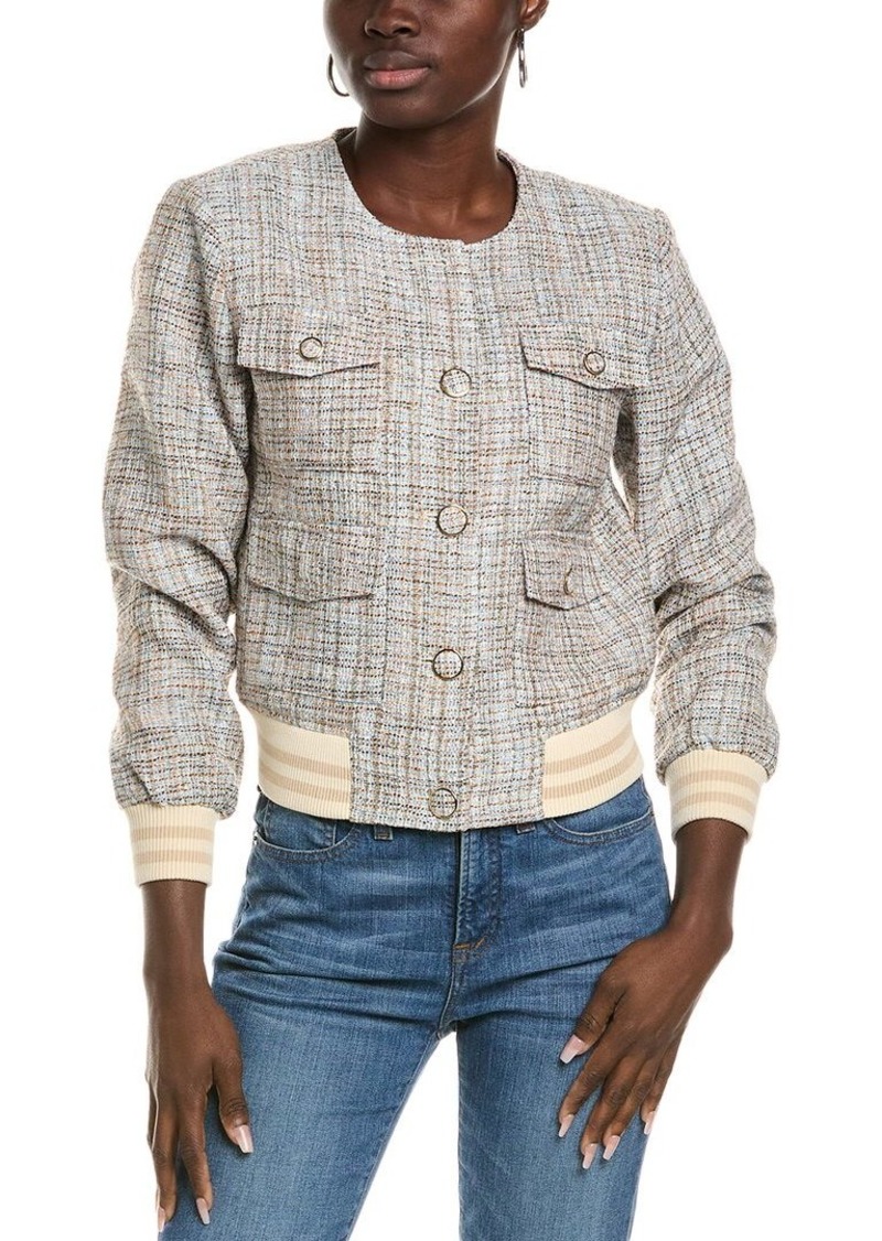 Central Park West Hayden Cargo Tweed Bomber