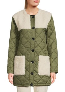 Central Park West Faux Shearling Quilted Jacket