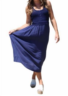 Central Park West Piper Tank Dress In Navy