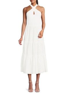 Central Park West Tiered Midi Dress